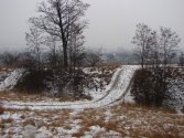 Widok na wał pierwszy.