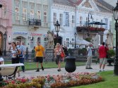 Preszów,  skwer przed pomnikiem Neptuna.